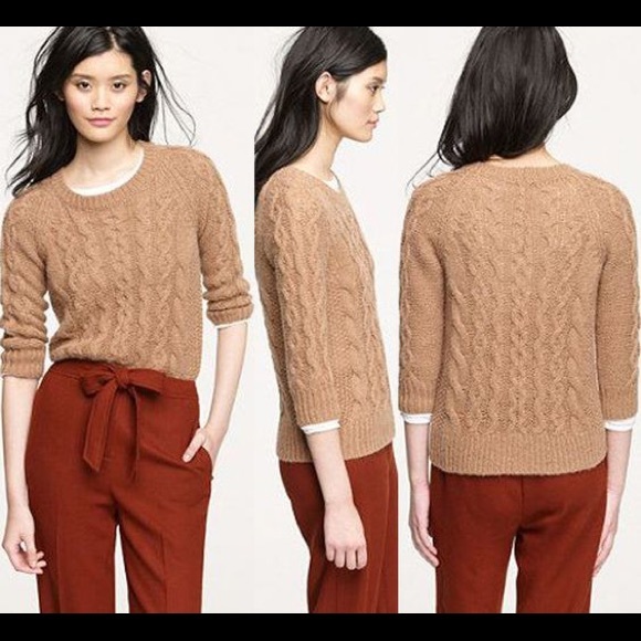 J Crew Purple Cable knit Sweater - Picture 4 of 4